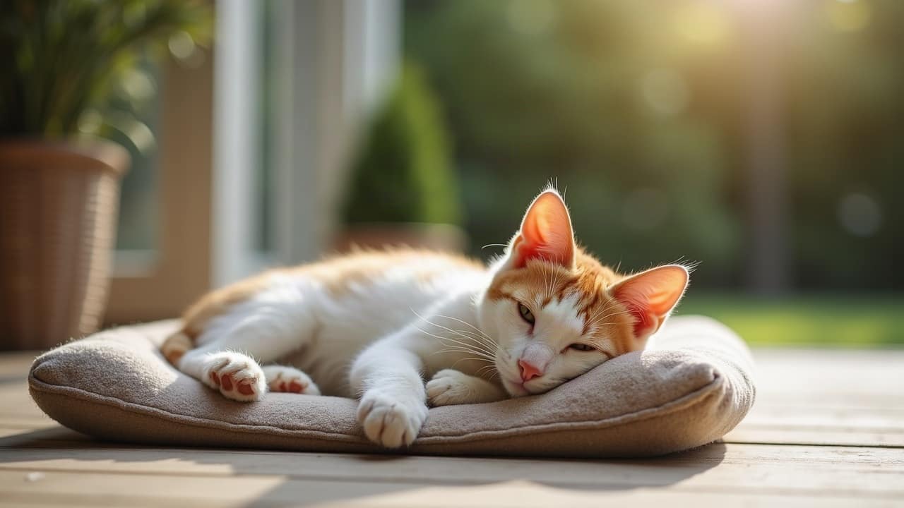 Observer le chat en position de repos